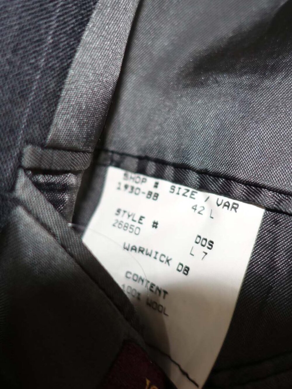 Jos. A. Bank Men's Pinstripe Double Breasted Suit Size 42 Long 34 x 32 100% Wool - Picture 13 of 14